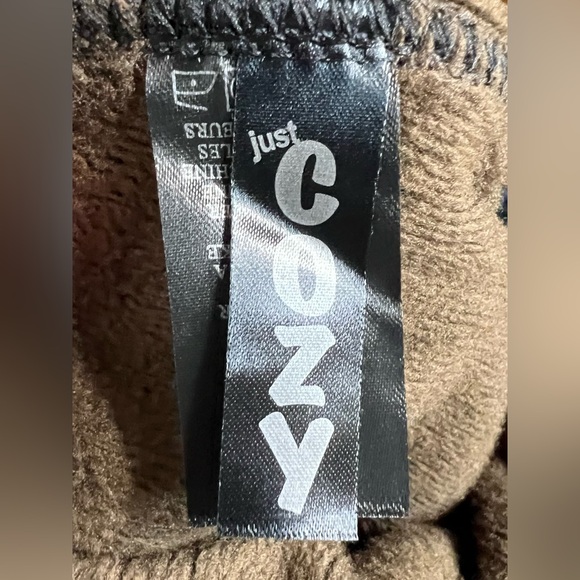 Just Cozy Fleece Lined Tartan Plaid Leggings Tights Layering Winter Outdoor Run - Picture 9 of 10